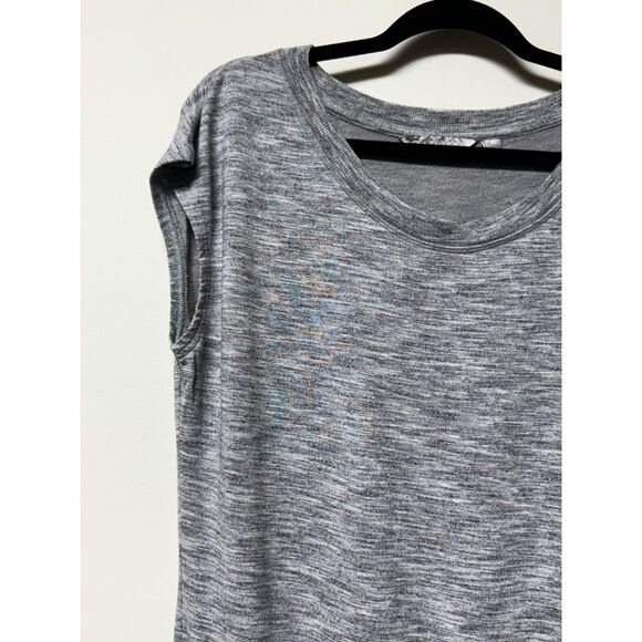 ATHLETA Short Sleeve Criss Cross Dress, Marl Grey, Heather Sz M - Picture 3 of 10